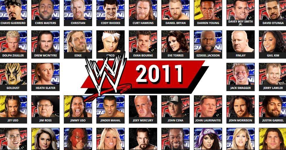 Full Wwe Roster In Year 11 World Wrestling Entertainment Rosters History Database Pro Wrestling Database