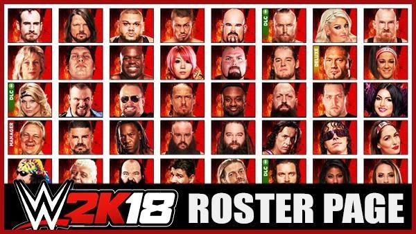Wwe 2k18 Roster All Superstars Raw Smackdown Live Nxt