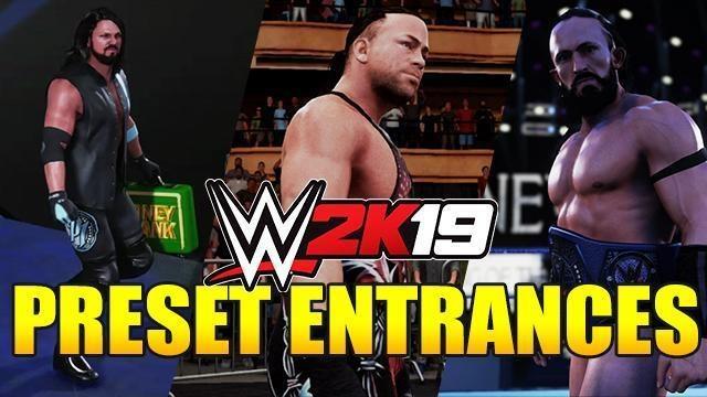 WWE 2K19 Preset Entrances Full List (Single, Tag Team, Trio, Champion & MITB Motions)