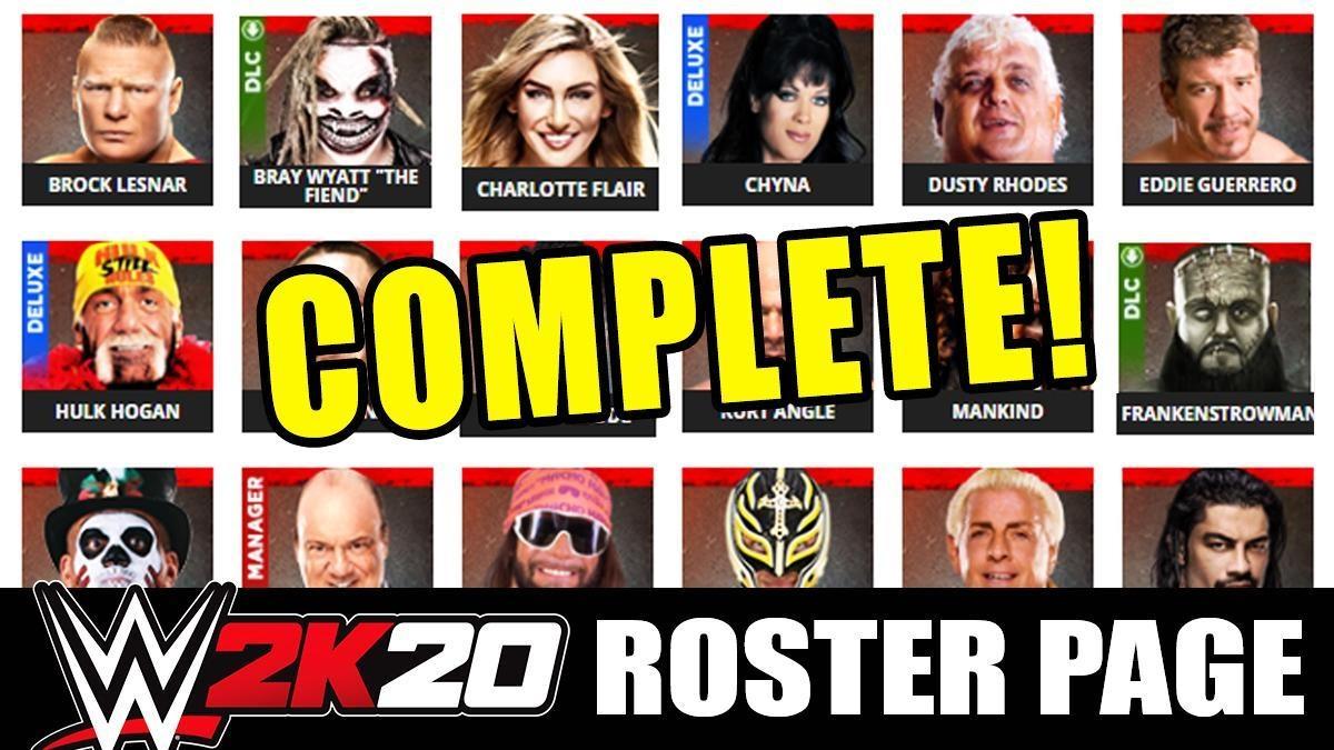 Wwe 2k20 Roster All Superstars Confirmed Raw Smackdown Nxt