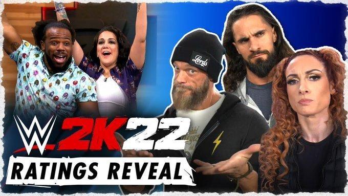 What is the rating of Superstars on the WWE 2K22 roster?