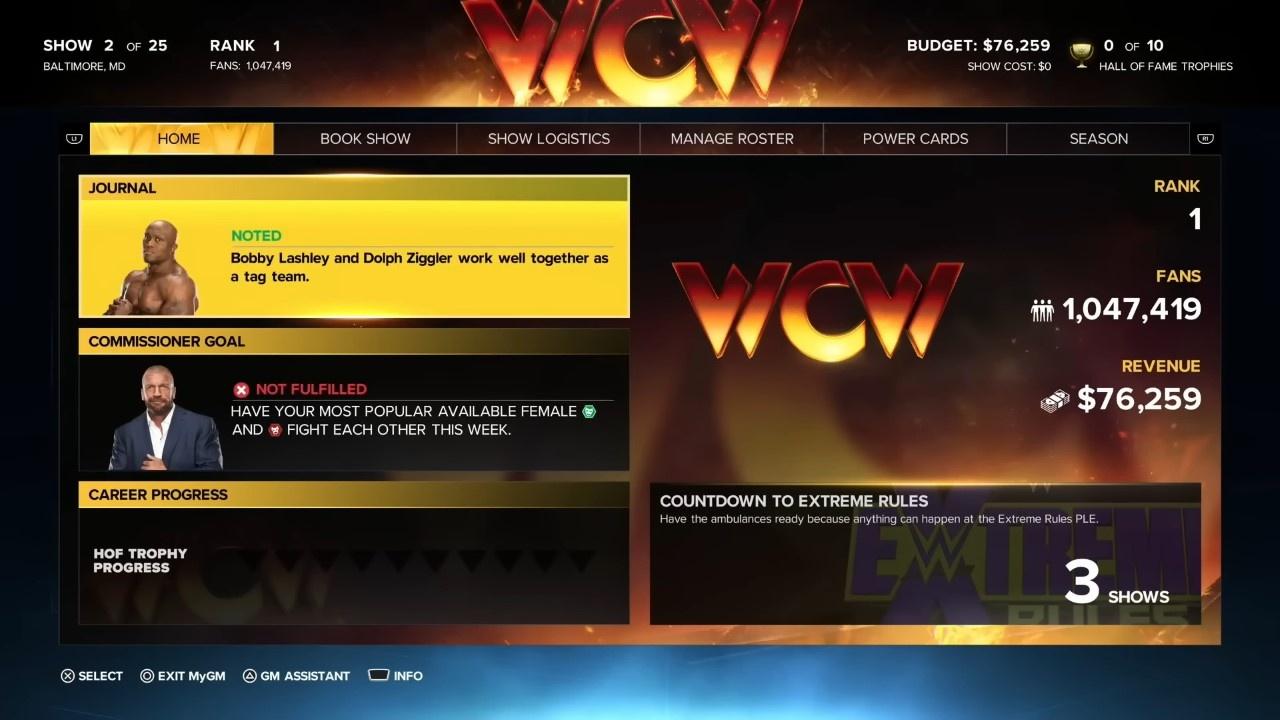 wwe 2k23 mygm journal