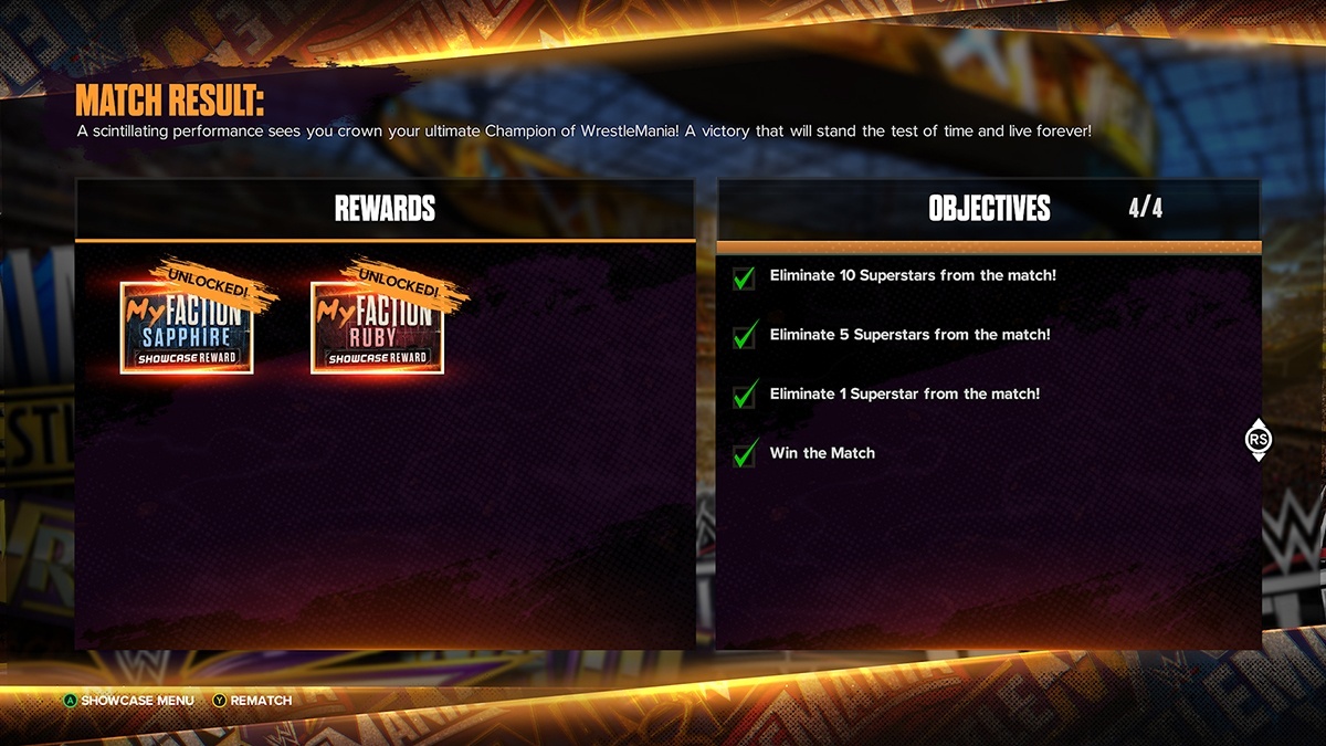 wwe 2k24 showcase bonus match