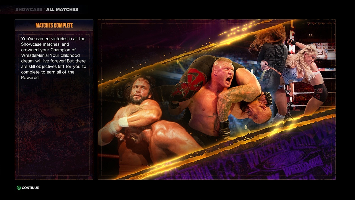 wwe 2k24 showcase completed