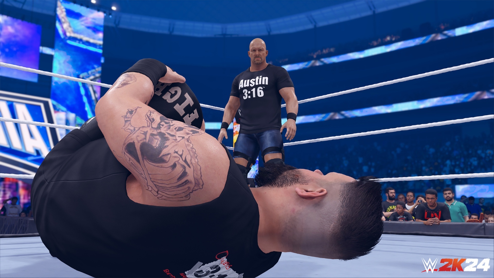 wwe 2k24 showcase kevin owens steve austin