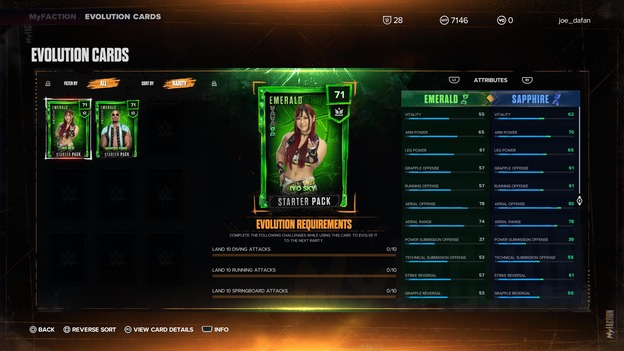 wwe2k24 myfaction evolution cards