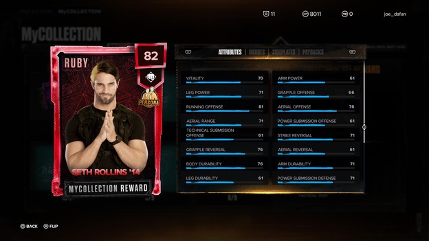 wwe2k24 myfaction seth rollins 14 persona