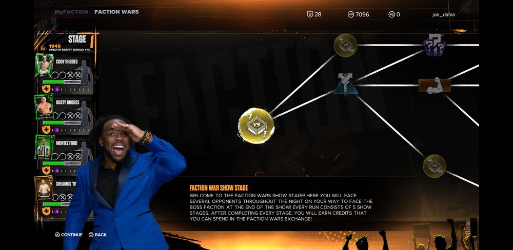 wwe2k24 my faction faction wars show stage