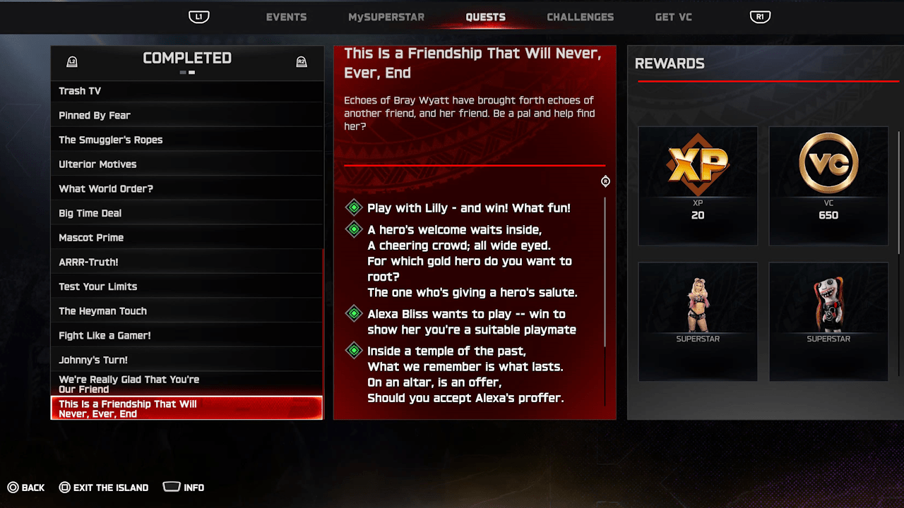 how to unlock alexa bliss alt lilly nikki cross 20 in wwe 2k25